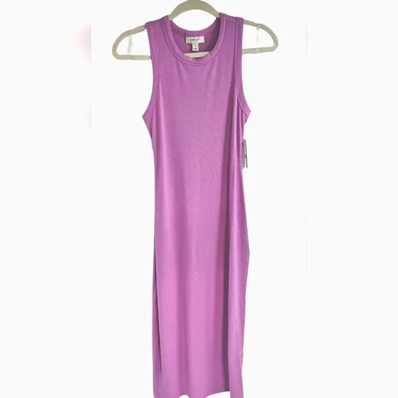 ❤️SPECIAL❤️NWT. ON 34TH Rib-Knit Midi Tank Dress In Purple Opal - Picture 5 of 6